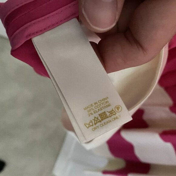 Kate Spade New York Pink White Mandy Dress Size 6 Fit Flare Sleeveless - Picture 2 of 8